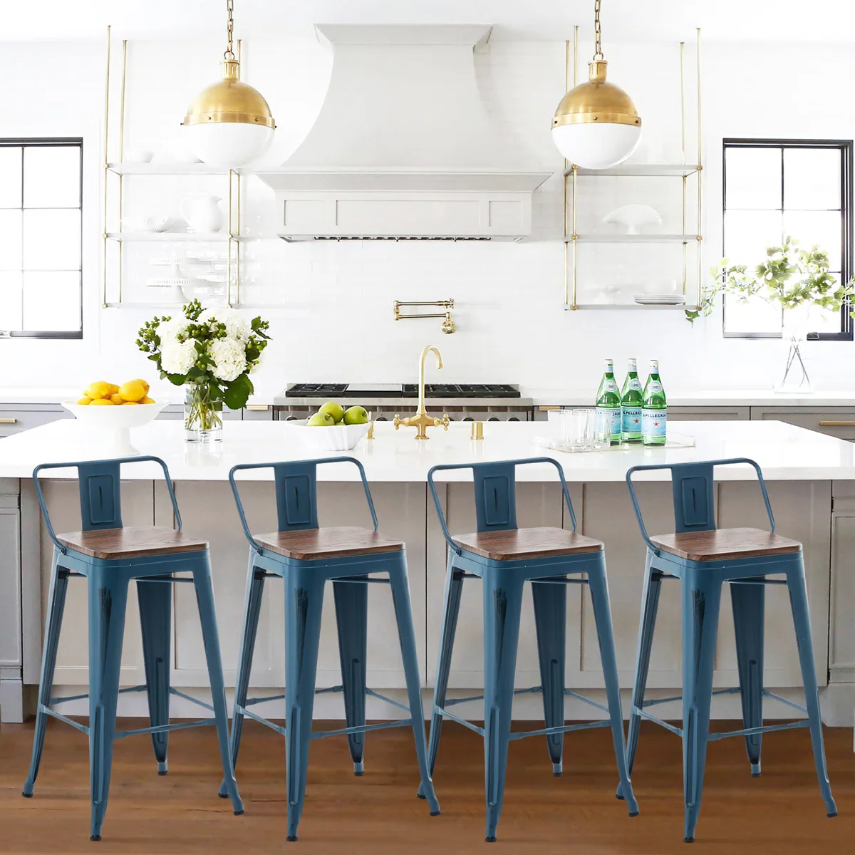Counter Stool with Metal Frame (Set of 4) - Image 4