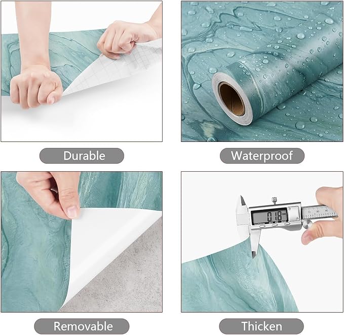 Countertop Contact Paper Matte Marble Peel and Stick Wallpaper - Image 3
