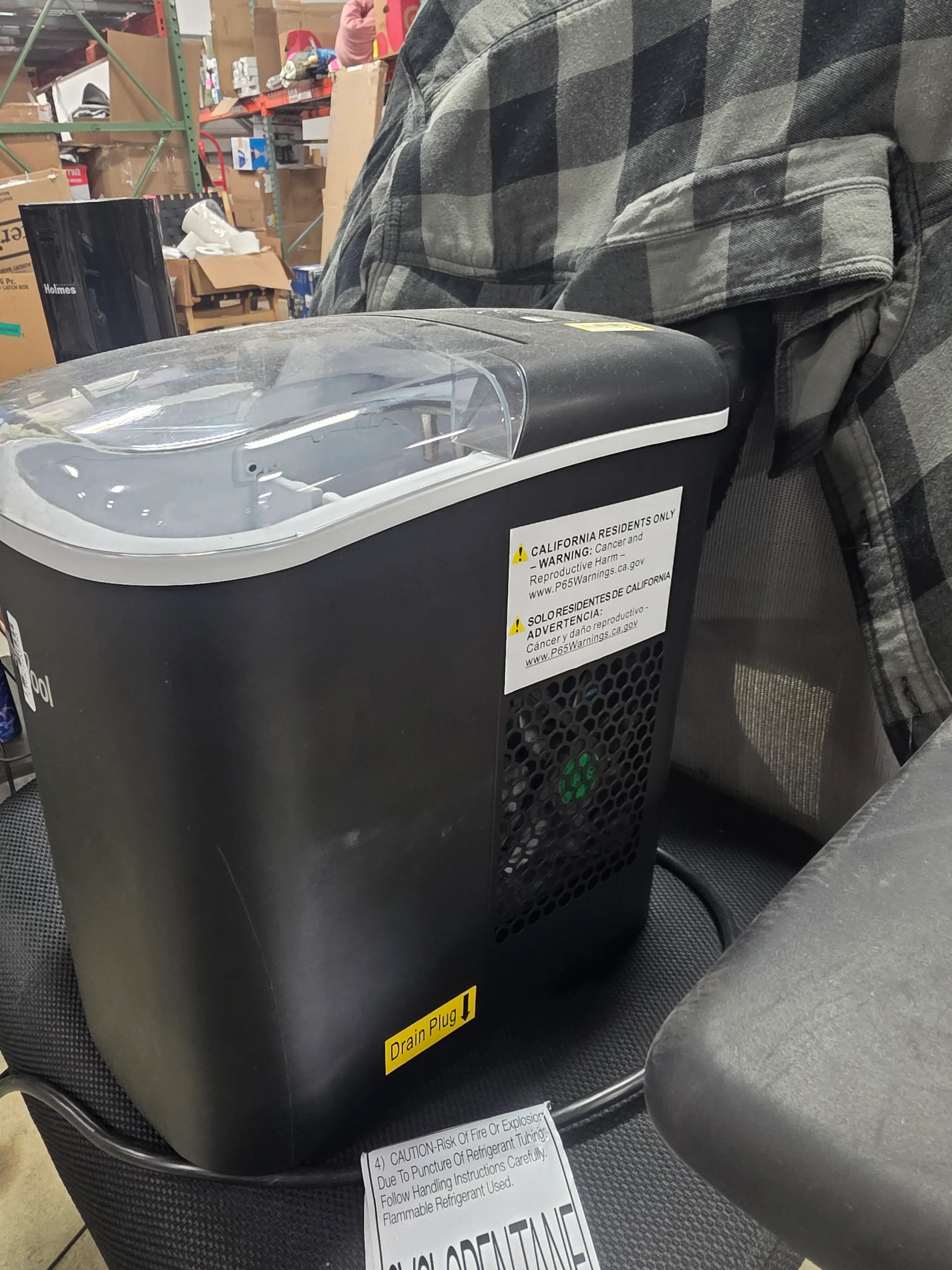 Countertop Ice Maker: 26 lb Daily Production, Bullet Ice, Black, 2 Ice Sizes - Image 7
