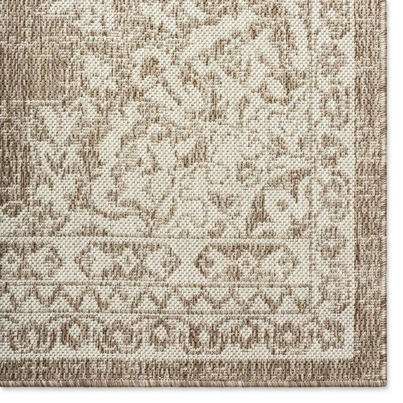 Country Azalea Indoor/Outdoor Rug Taupe -UV & Weather-Resistant, Woven - Image 2