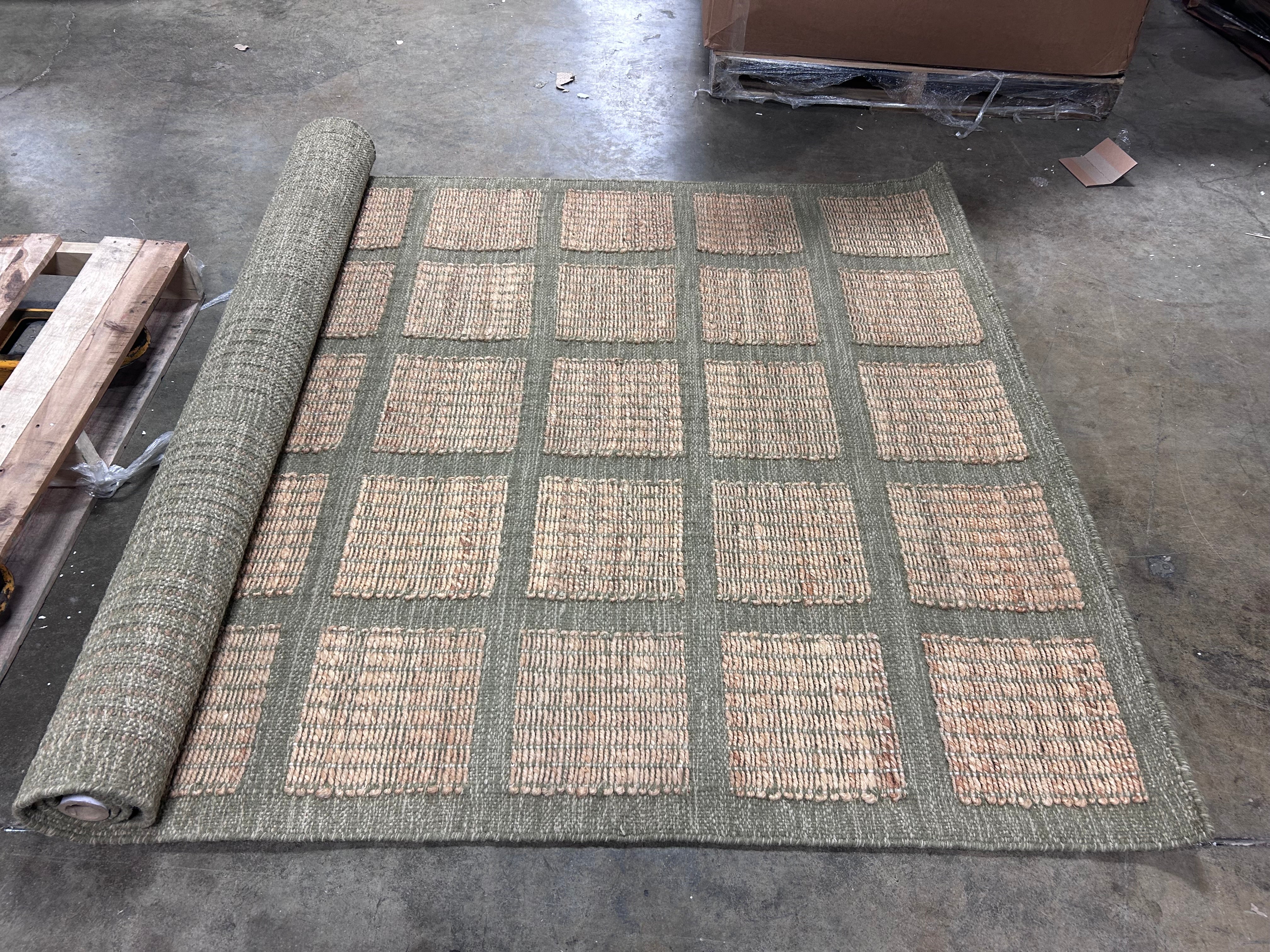 Country Living Hand-woven Oroville Green Natural Fiber Jute Rug 5*7 - Image 4