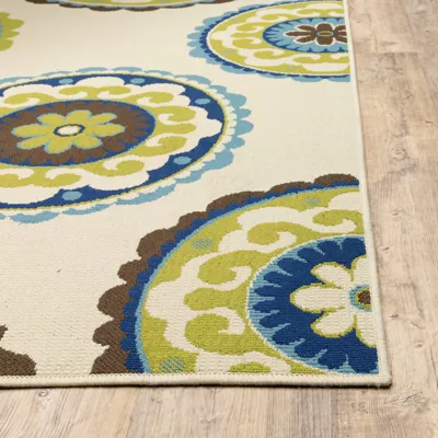 Cozumel Medallion Patio Rug - 6'7x9'6 - Image 5