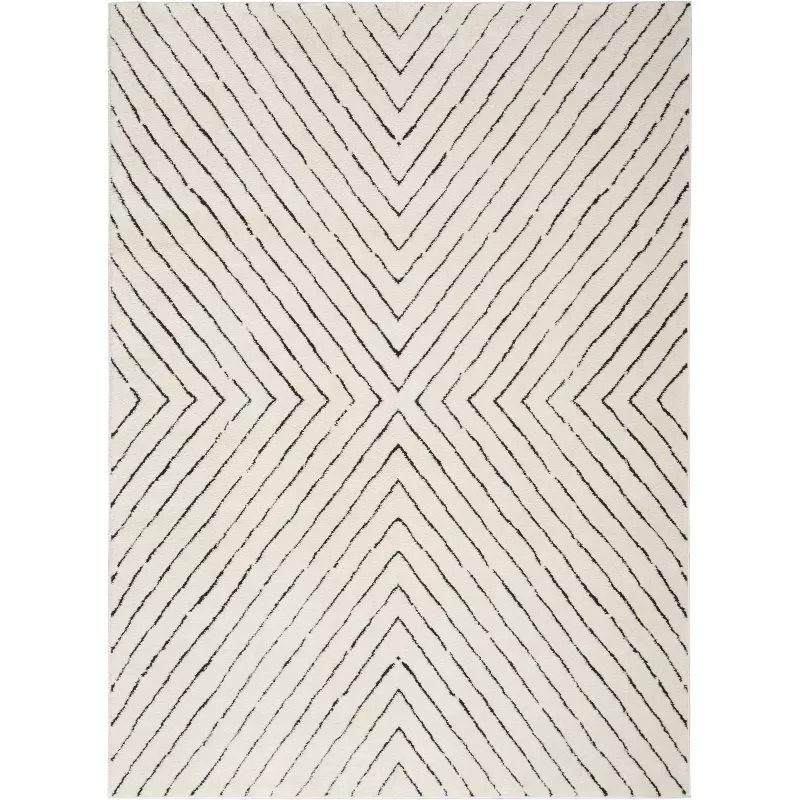Cozy Modern Scandinavian Indoor Area Rug - 6'7"x9'