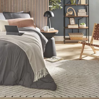 Cozy Modern Scandinavian Indoor Area Rug - 6'7"x9' - Image 2