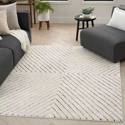 Cozy Modern Scandinavian Indoor Area Rug - 6'7"x9' - Image 3