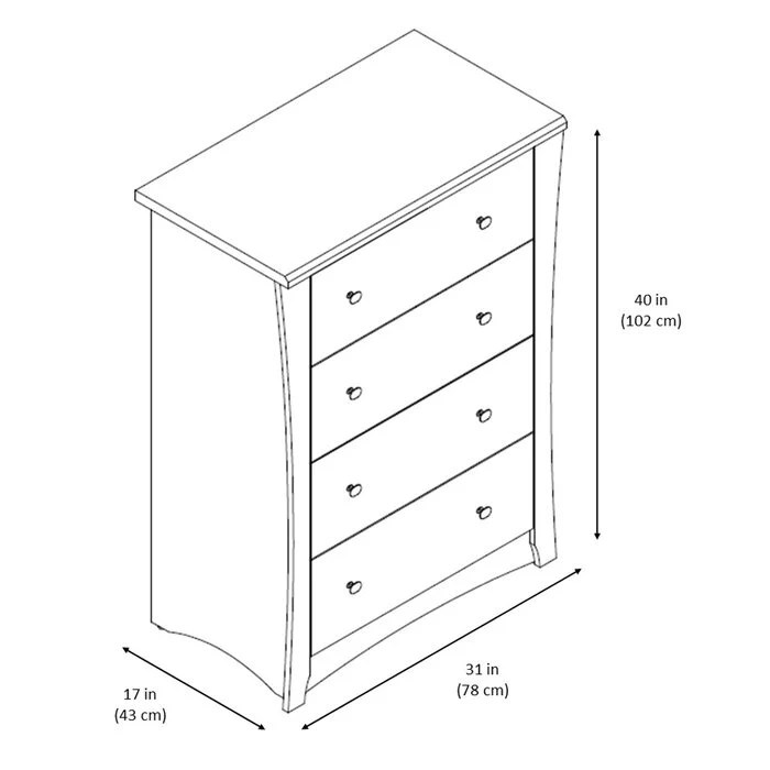 Crescent 4 Drawer Chest - Image 8