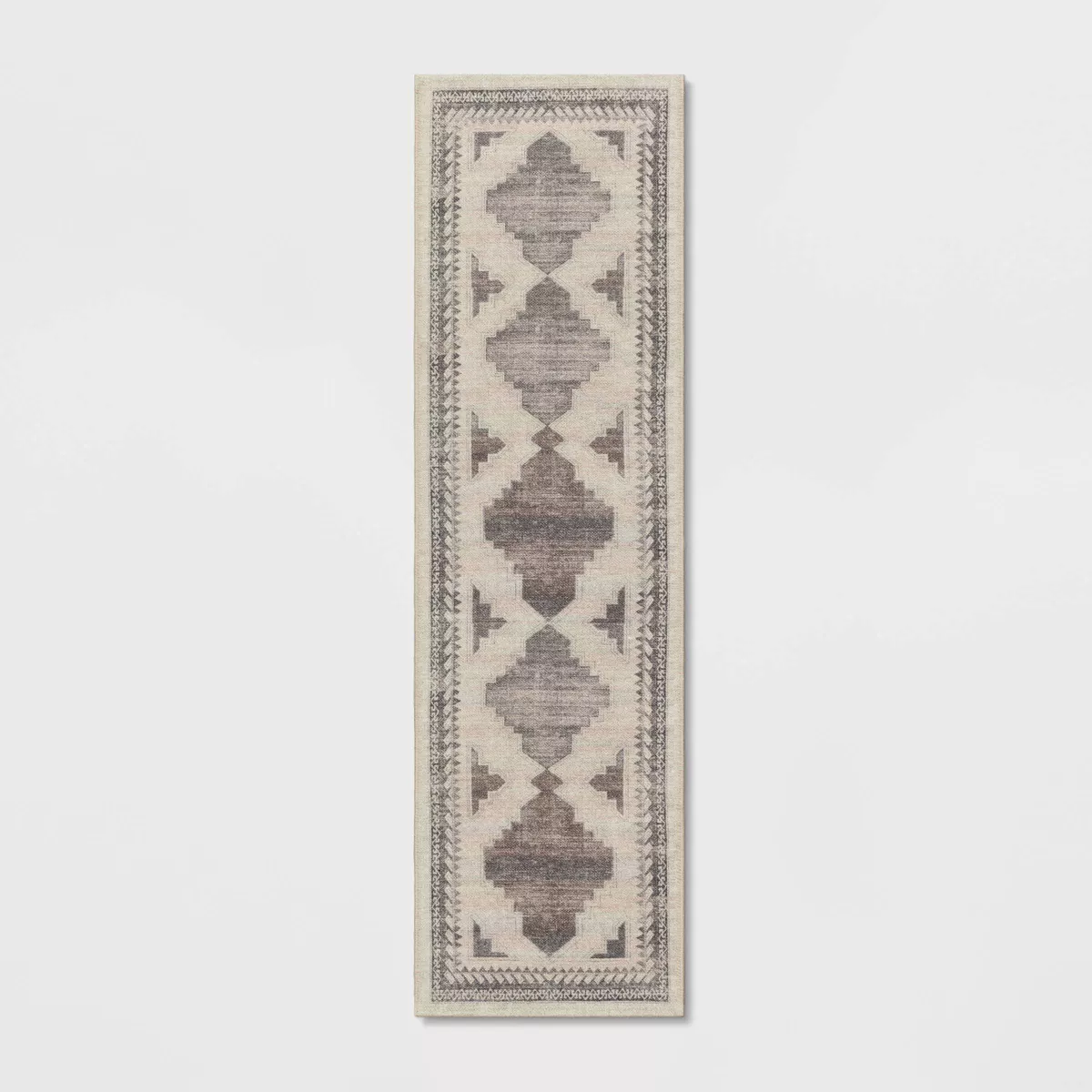 Cromwell Washable Printed Persian Style Rug Tan 2'x7'