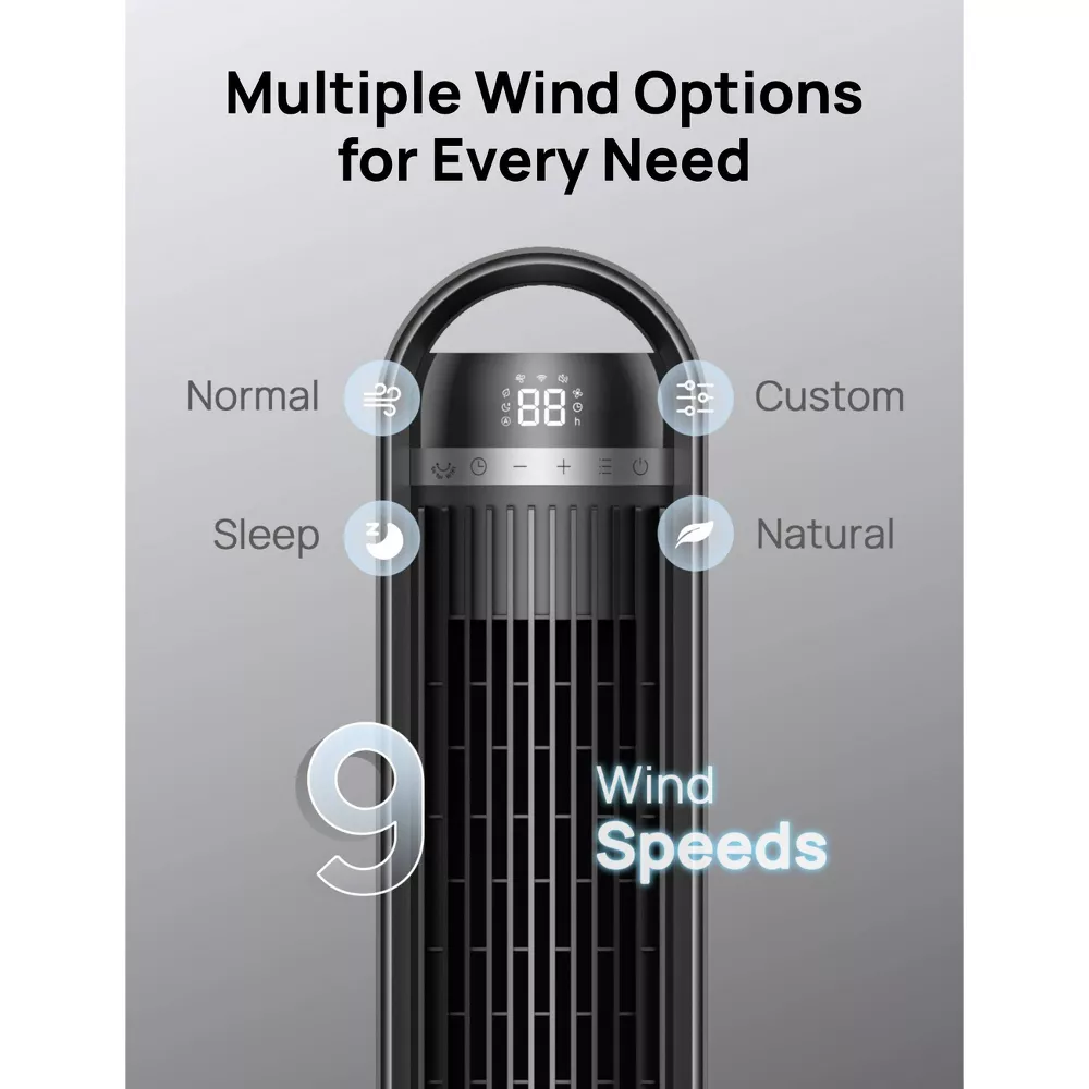 Cruiser Pro DC Smart Tower Fan Black - Image 2