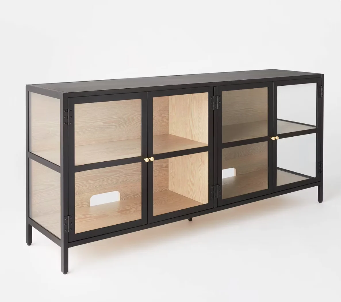 Crystal Cove Glass TV Stand for TVs up to 59" SHOWROOM ITEM