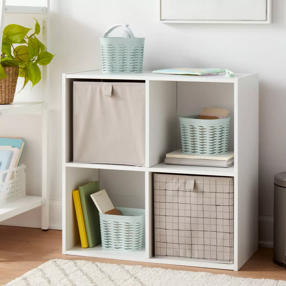 4 Cube Book Shelf White - Image 4
