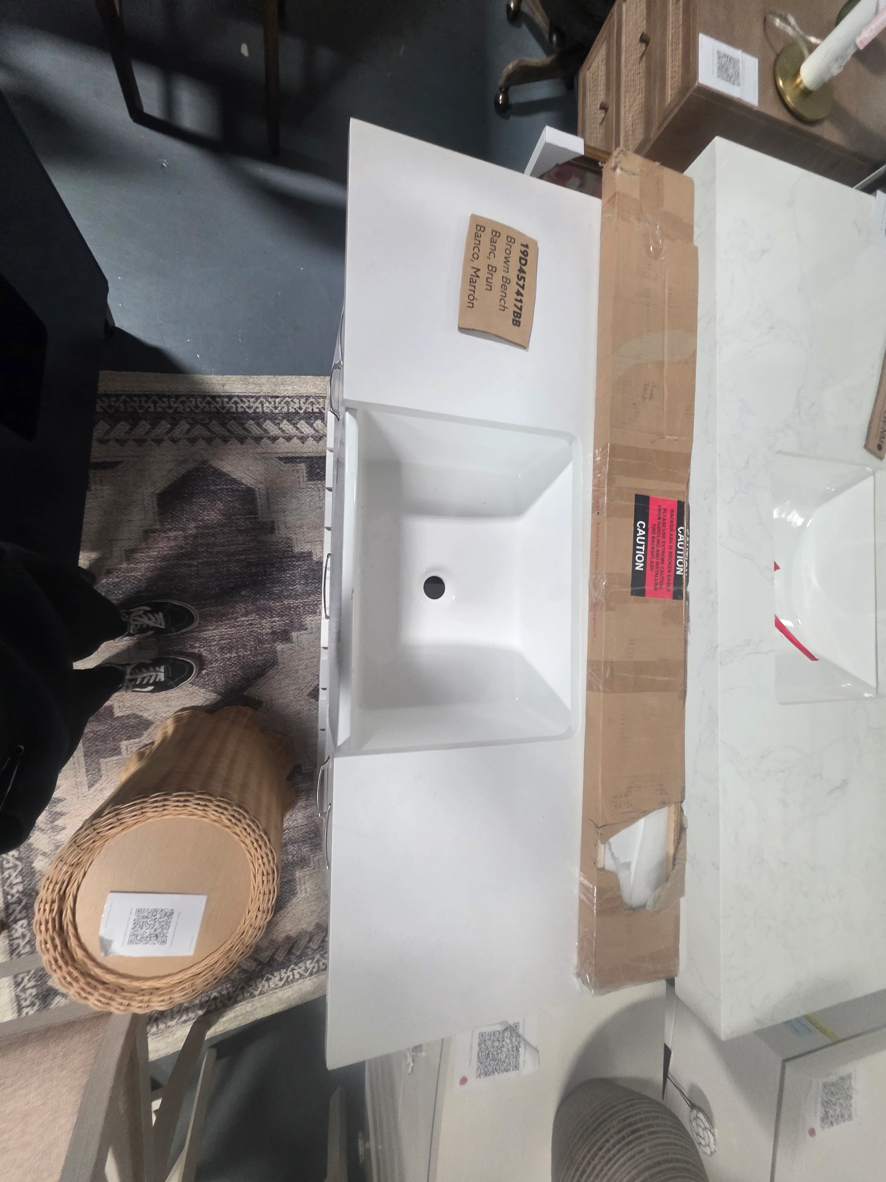 Curiel 60'' Single Bathroom Vanity with Engineered Stone Top - SHOWROOM ITEM - Image 3