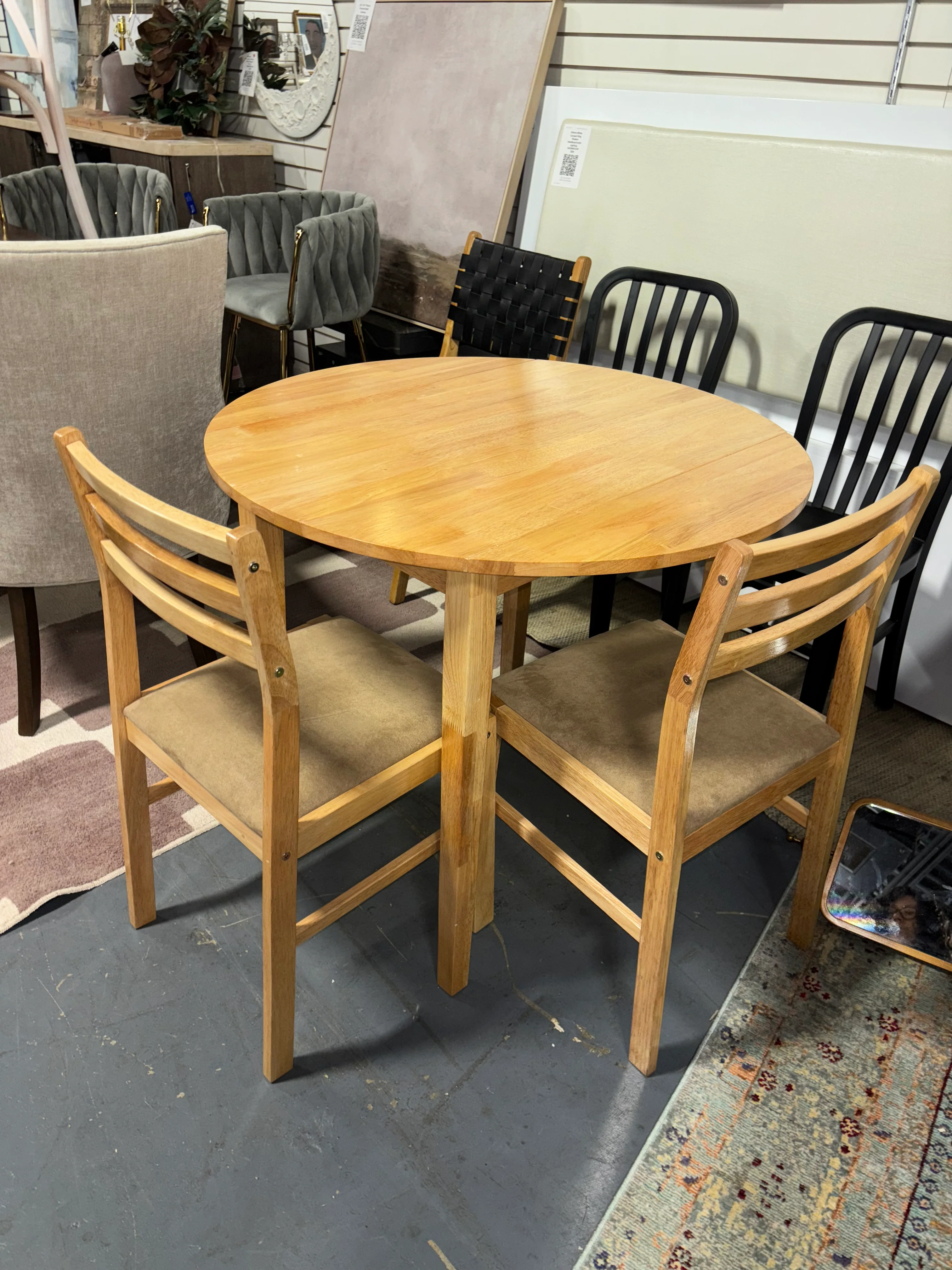 Curwensville 2-Person Four Leg Dining Set Natural/Beige SHOWROOM ITEM - Image 2
