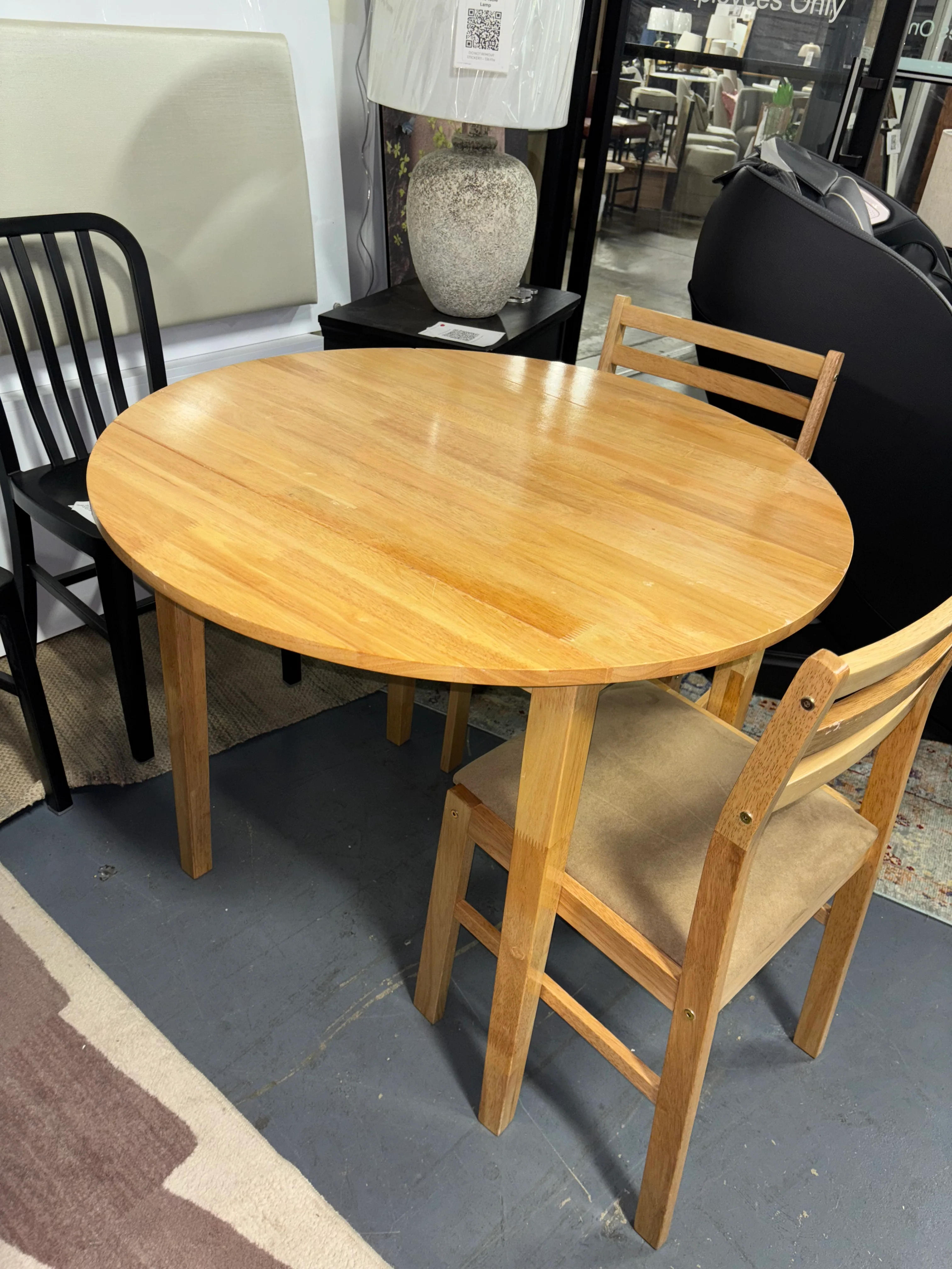 Curwensville 2-Person Four Leg Dining Set Natural/Beige SHOWROOM ITEM - Image 3