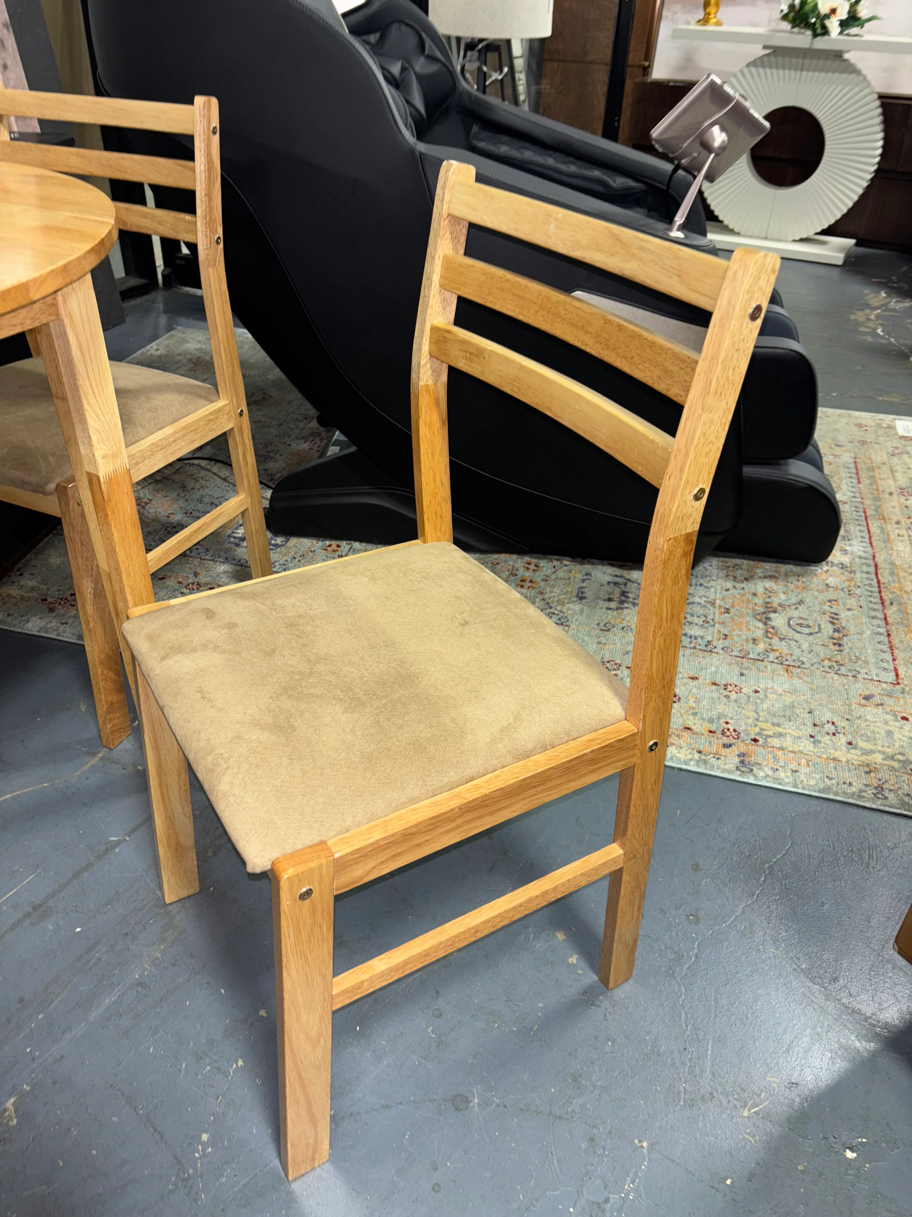 Curwensville 2-Person Four Leg Dining Set Natural/Beige SHOWROOM ITEM - Image 4