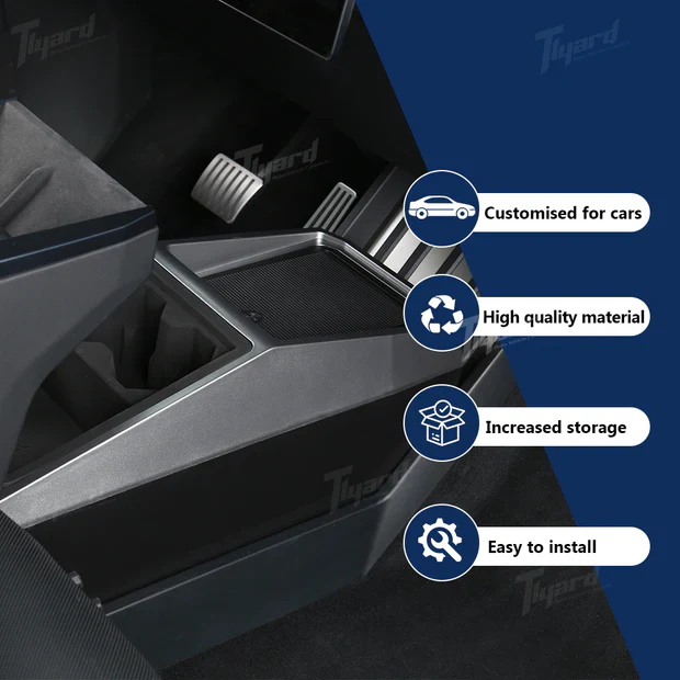 Cybertruck Center Console Organizer Dual-Layer Multi-Function Storage Box - Image 2