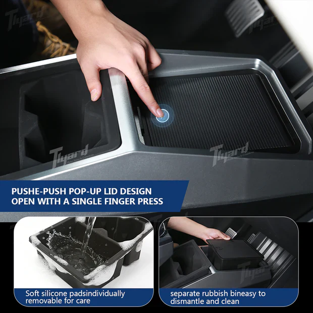 Cybertruck Center Console Organizer Dual-Layer Multi-Function Storage Box - Image 3