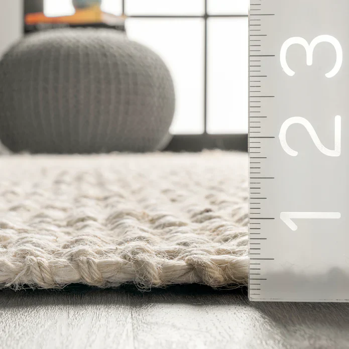 Daniela Farmhouse Chunky Jute Area Rug - 2'6"x10' Runner - Image 5