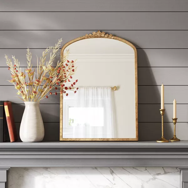 Decorative Gold Wall Mantle Mirror Gold - Image 4
