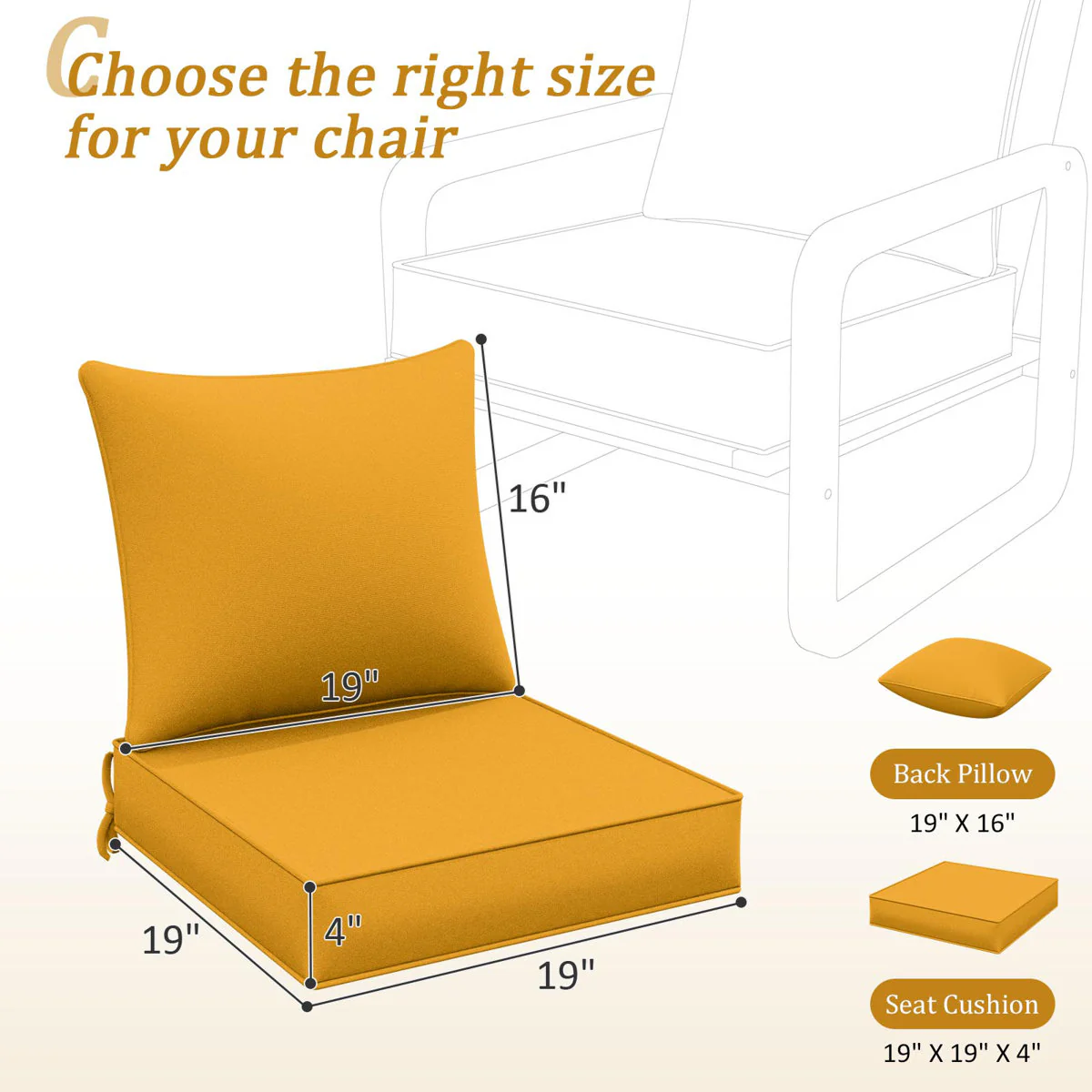 Wynee Outdoor Deep Seat Cushion Set - Image 5
