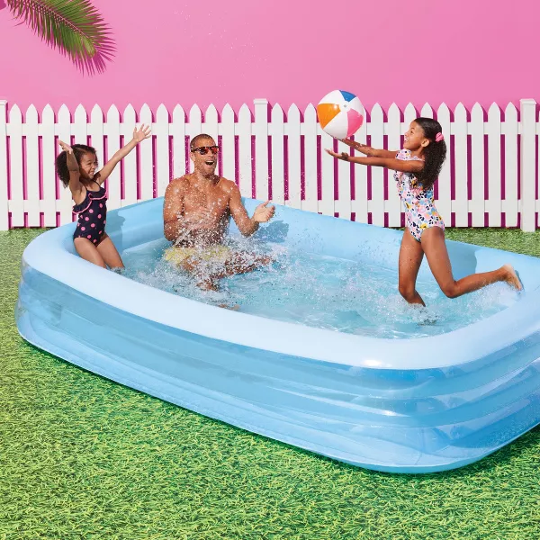 Deluxe Rectangular Family Pool Blue - Inflatable PVC Kit - Image 2
