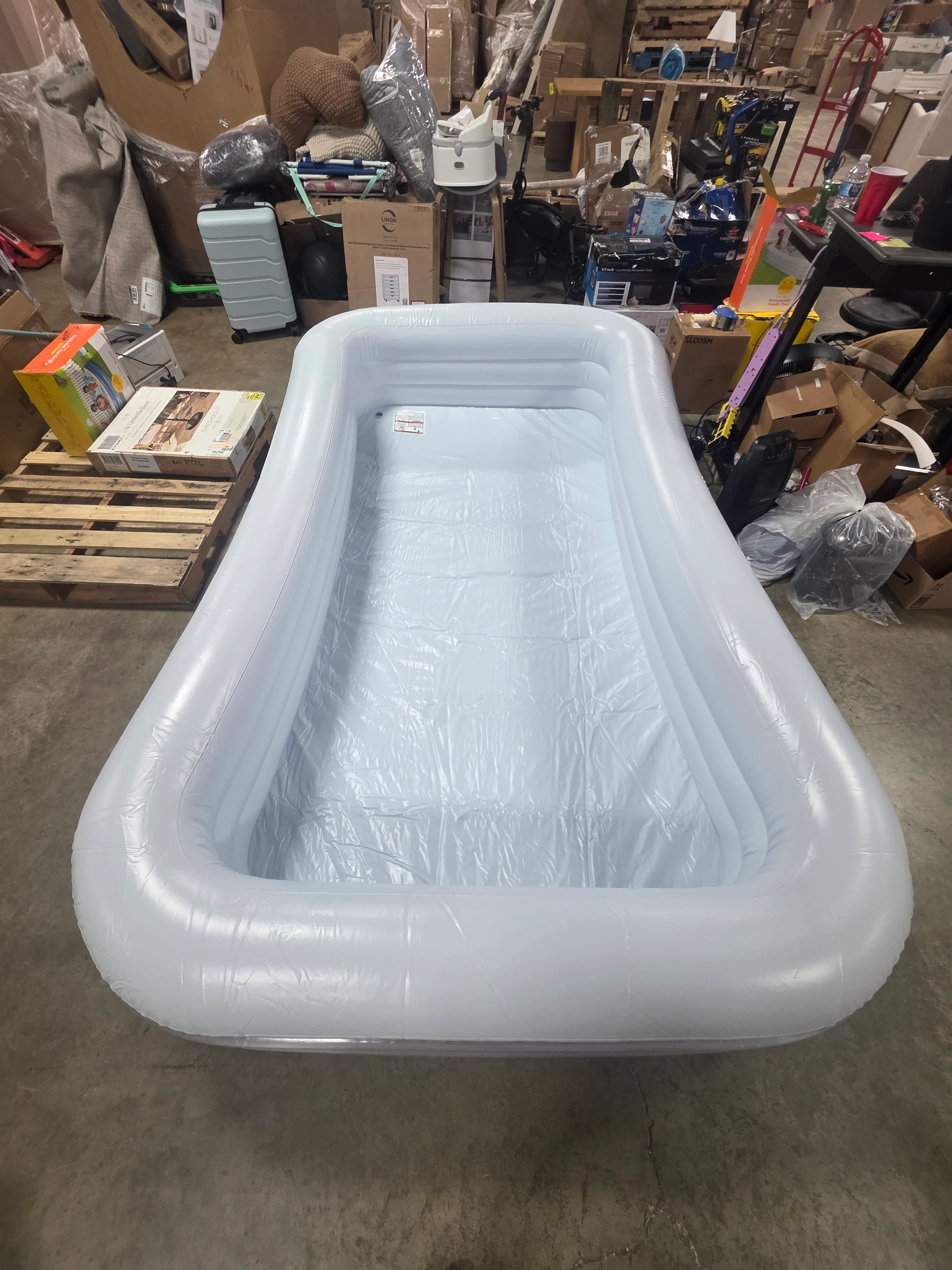 Deluxe Rectangular Family Pool Blue - Inflatable PVC Kit - Image 5