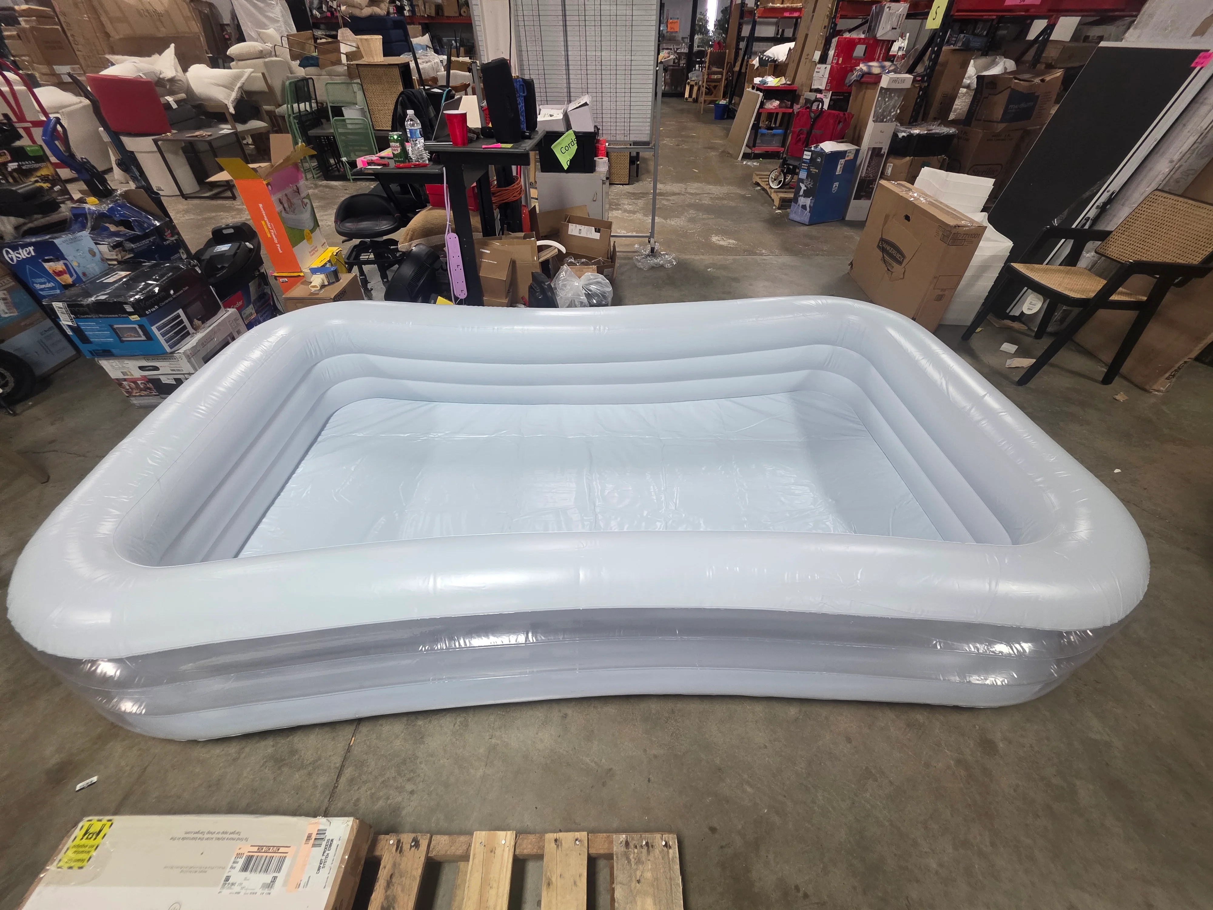 Deluxe Rectangular Family Pool Blue - Inflatable PVC Kit - Image 7