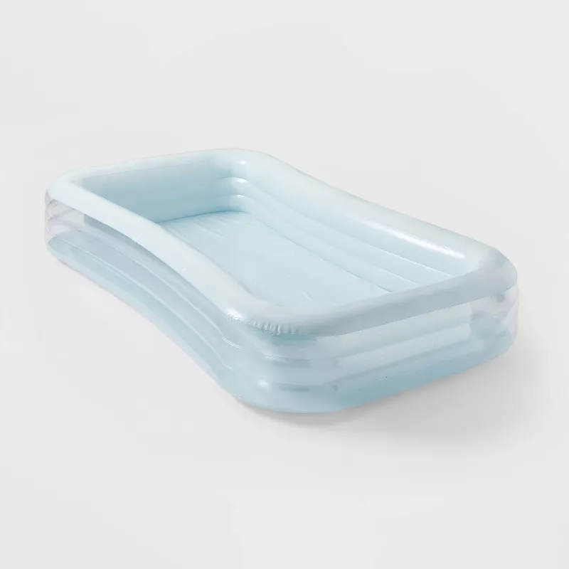 Deluxe Rectangular Family Pool Blue -Inflatable PVC Kit