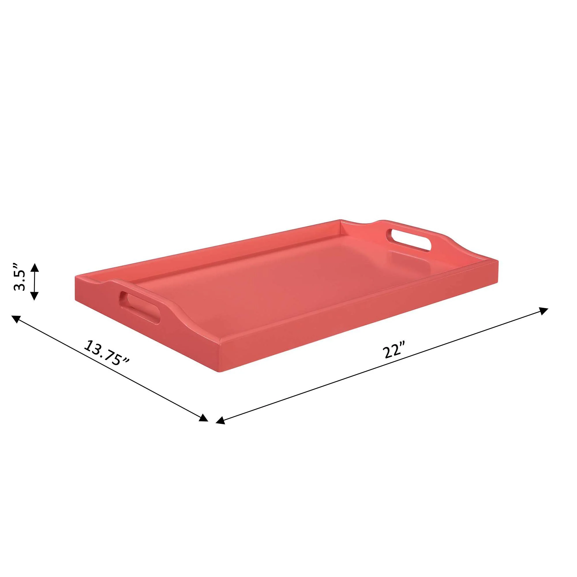 Designs2Go Serving Tray in Orange Wood Finish - Image 3