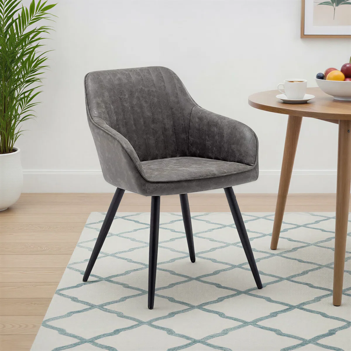 Deverell Faux Leather Upholstered Armchair (Set of 2) - Image 2