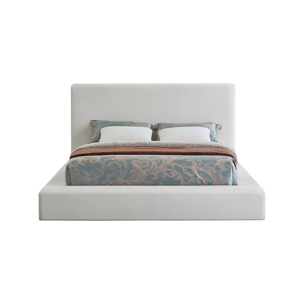 Devin Cream Linen Textured Fabric Queen HEADBOARD ONLY - Image 3