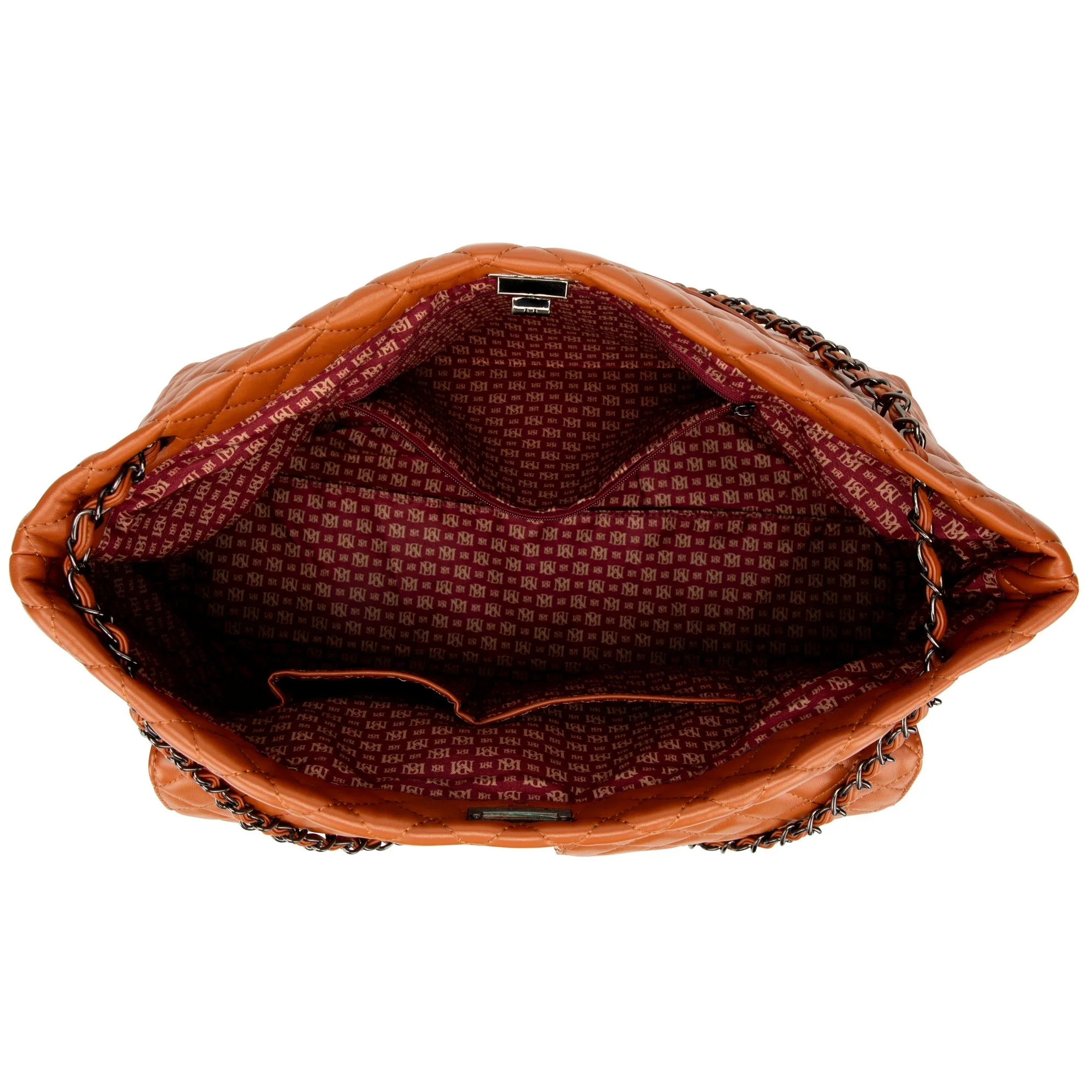 Diana Vegan Leather Tote Weekender Travel Bag (Brown) - Image 3
