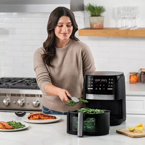 Digital Window Air Fryer with 12 Presets & Guided Cooking Black: Stainless Steel - Image 5