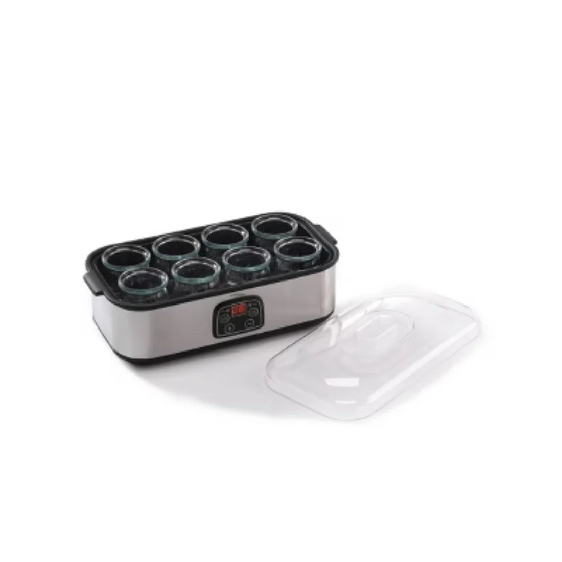 Digital Yogurt Maker with 8 Glass Jars, Stainless Steel, Precise Temperature & Timer Control - Image 3