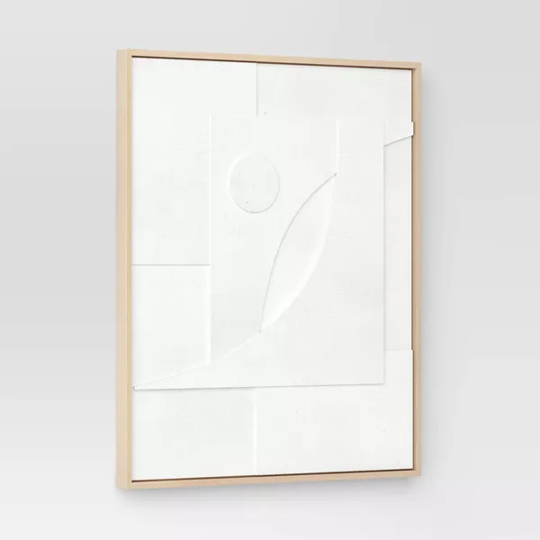 Dimensional II 3D Framed Wall Sculpture with Sand texture - Image 3