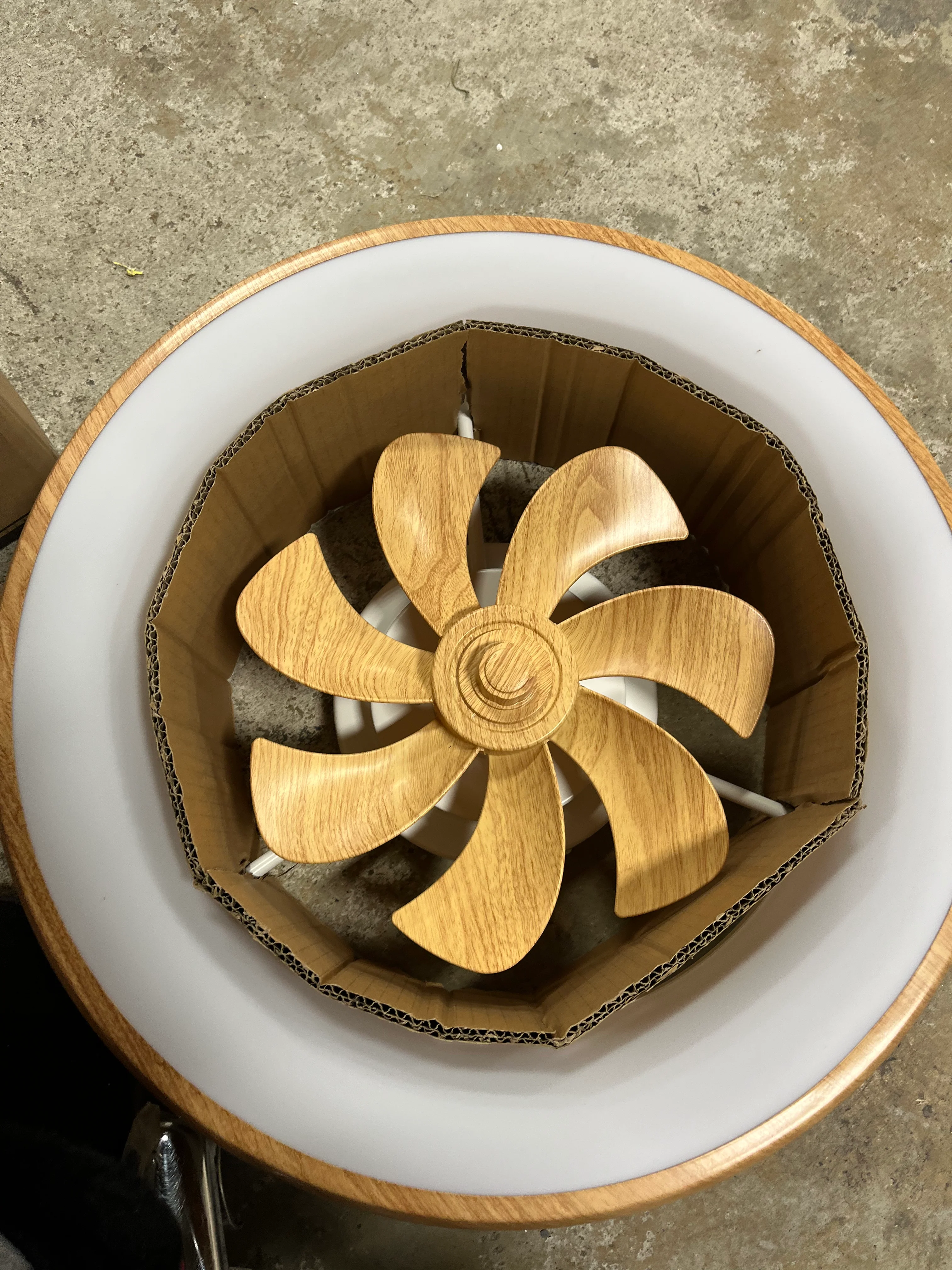 Dimmable Integrated LED RGB Smart Indoor Woodgrain Low Profile Ceiling Fan with Light, - Image 8