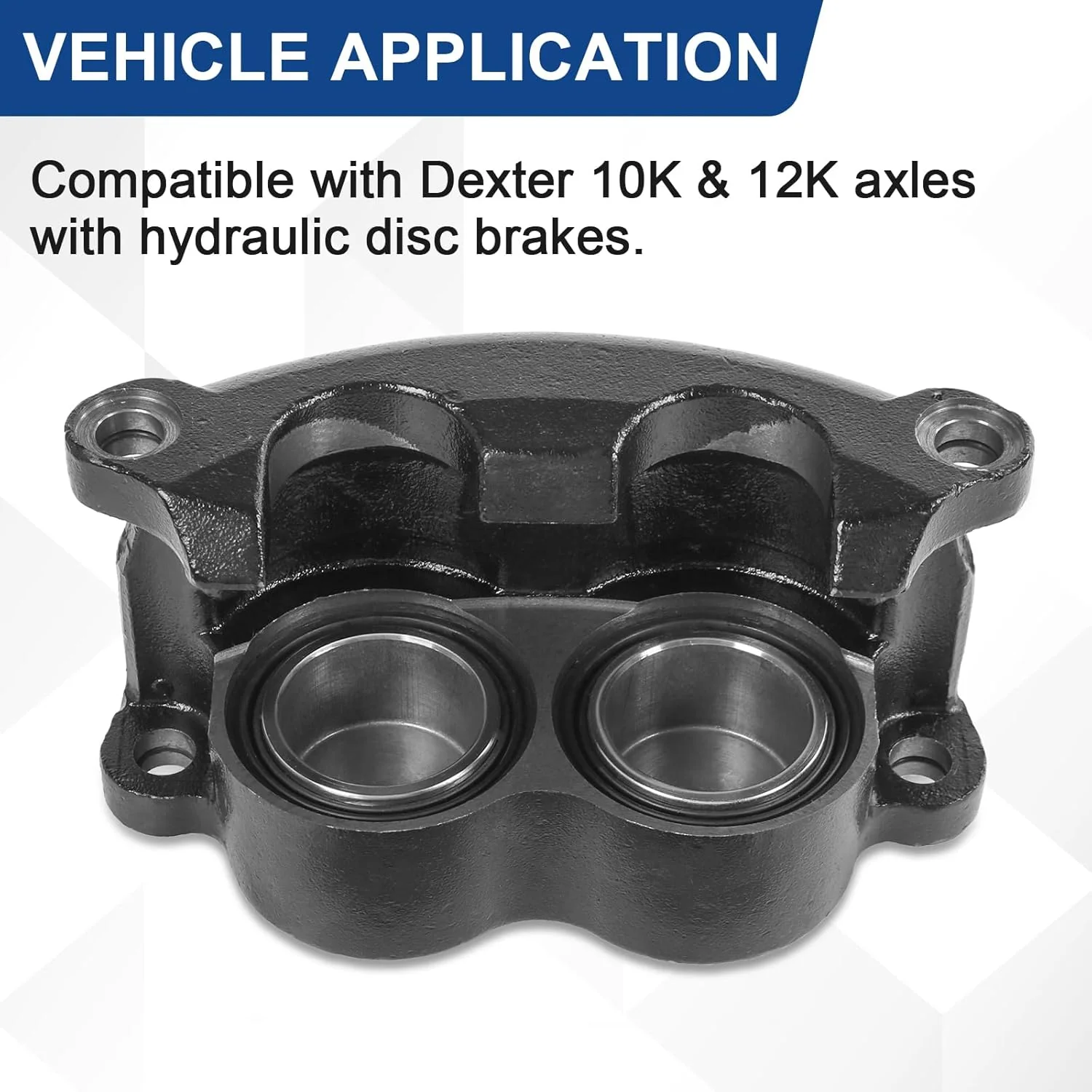 Disc Brake Caliper Replacement for Dexter 10K & 12K Hydraulic Disc Brake with Bleeder Screw - Image 3