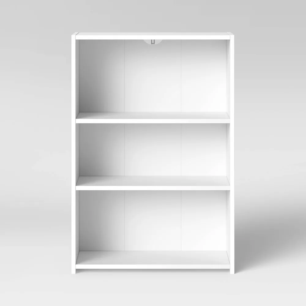 Dorm 3 Shelf Bookcase White