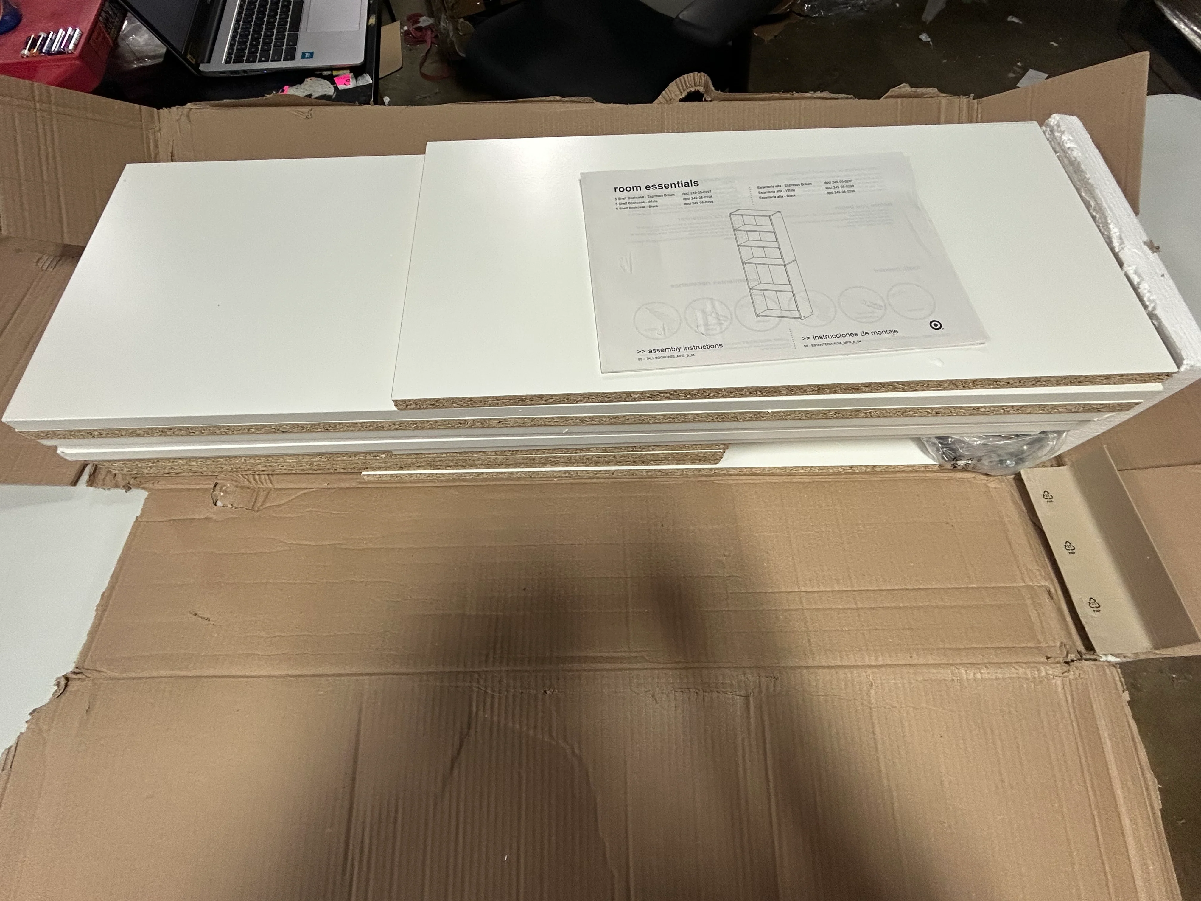 Dorm 5 Shelf Bookcase White - Image 5