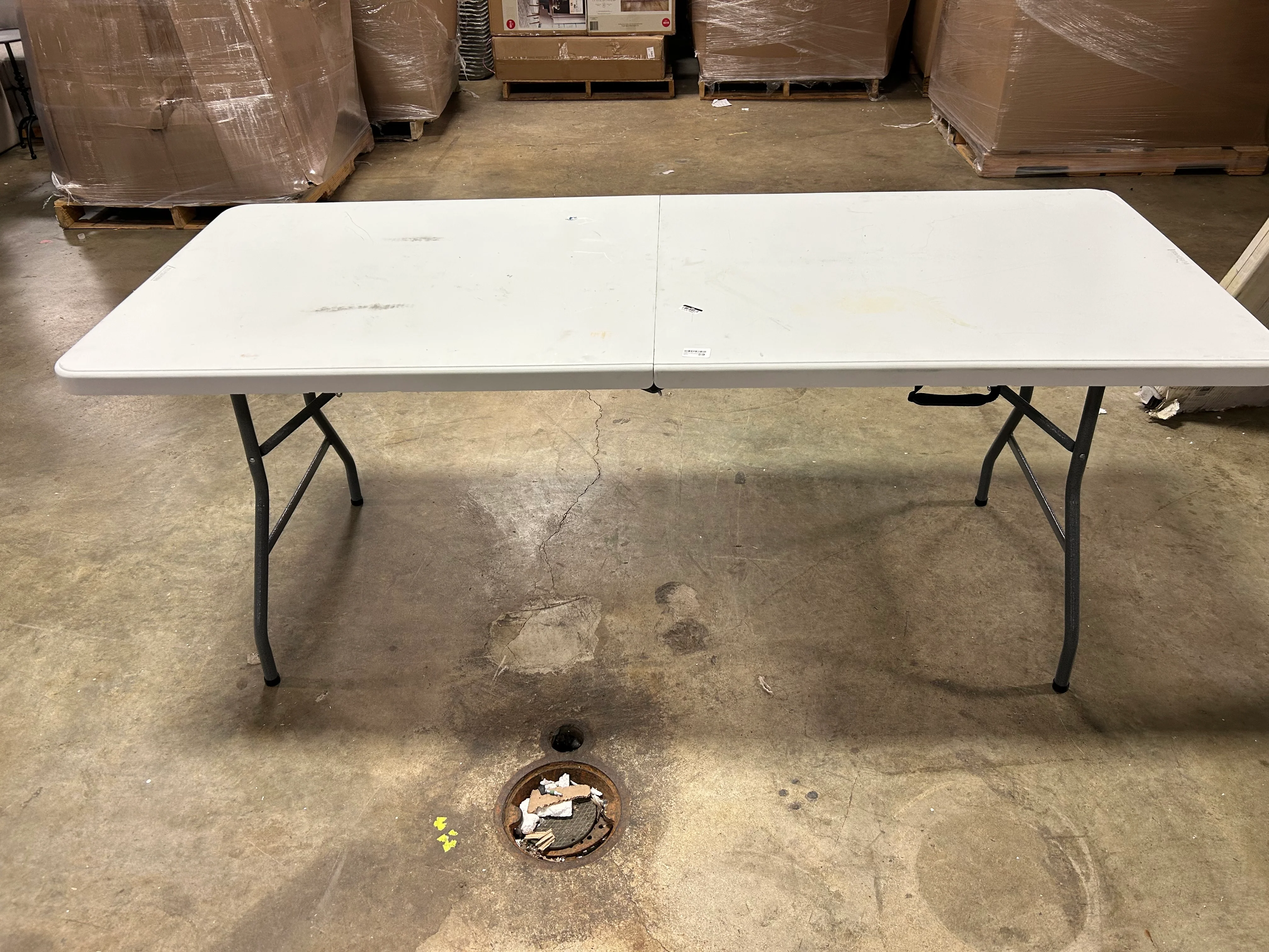 Dorm Folding Banquet Table Off White - Image 6