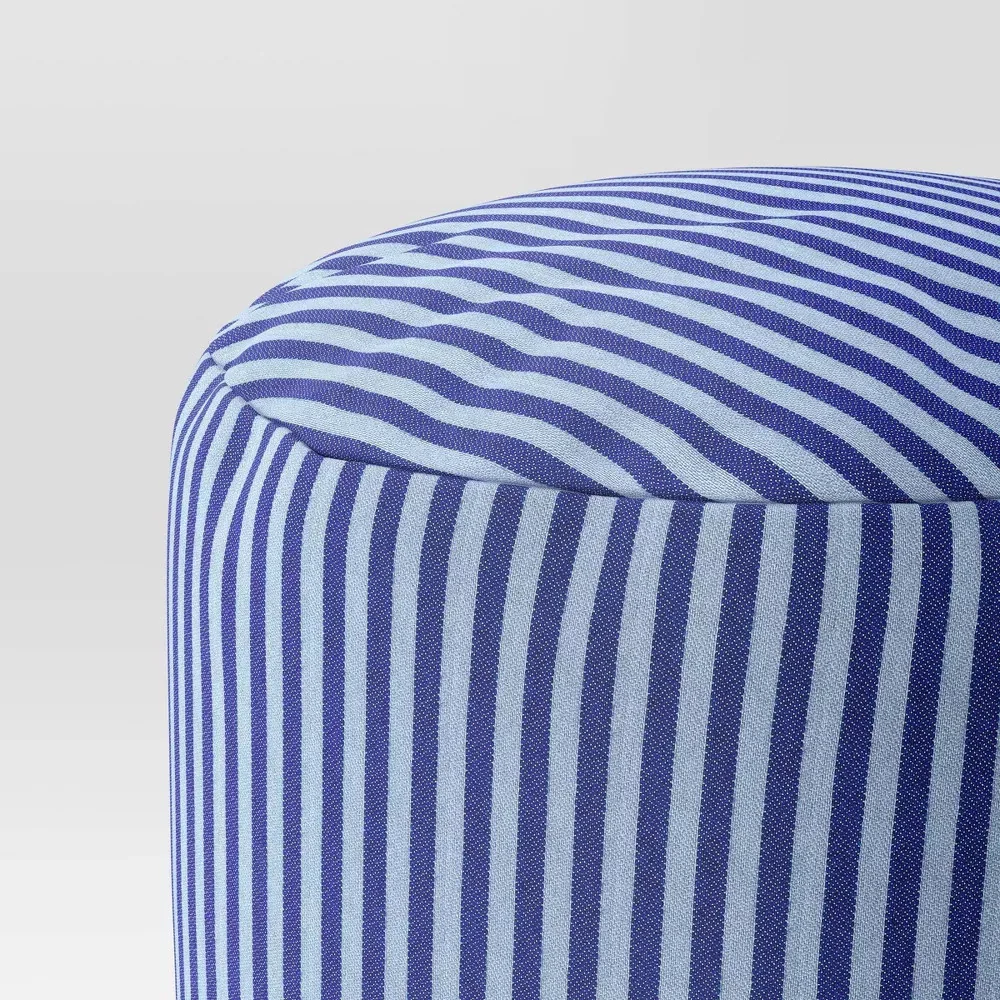 Dorm Pouf Striped Blue - Image 4
