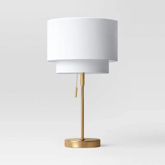 Double Shade Knurled Collection Table Lamp
