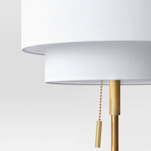Double Shade Knurled Collection Table Lamp - Image 2