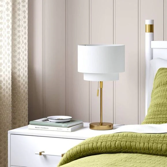 Double Shade Knurled Collection Table Lamp - Image 3