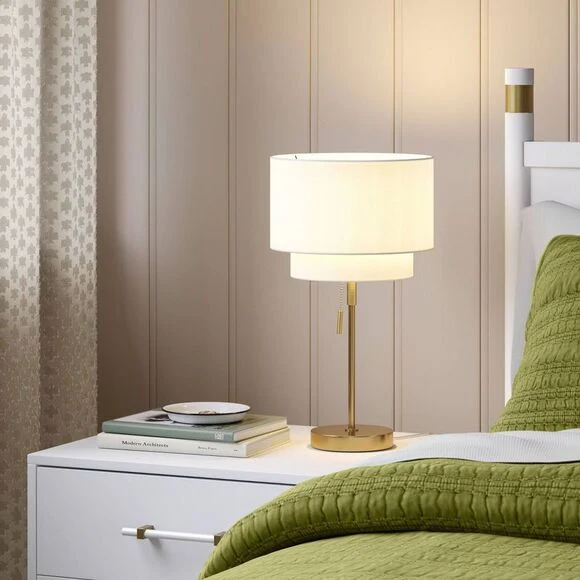 Double Shade Knurled Collection Table Lamp - Image 4