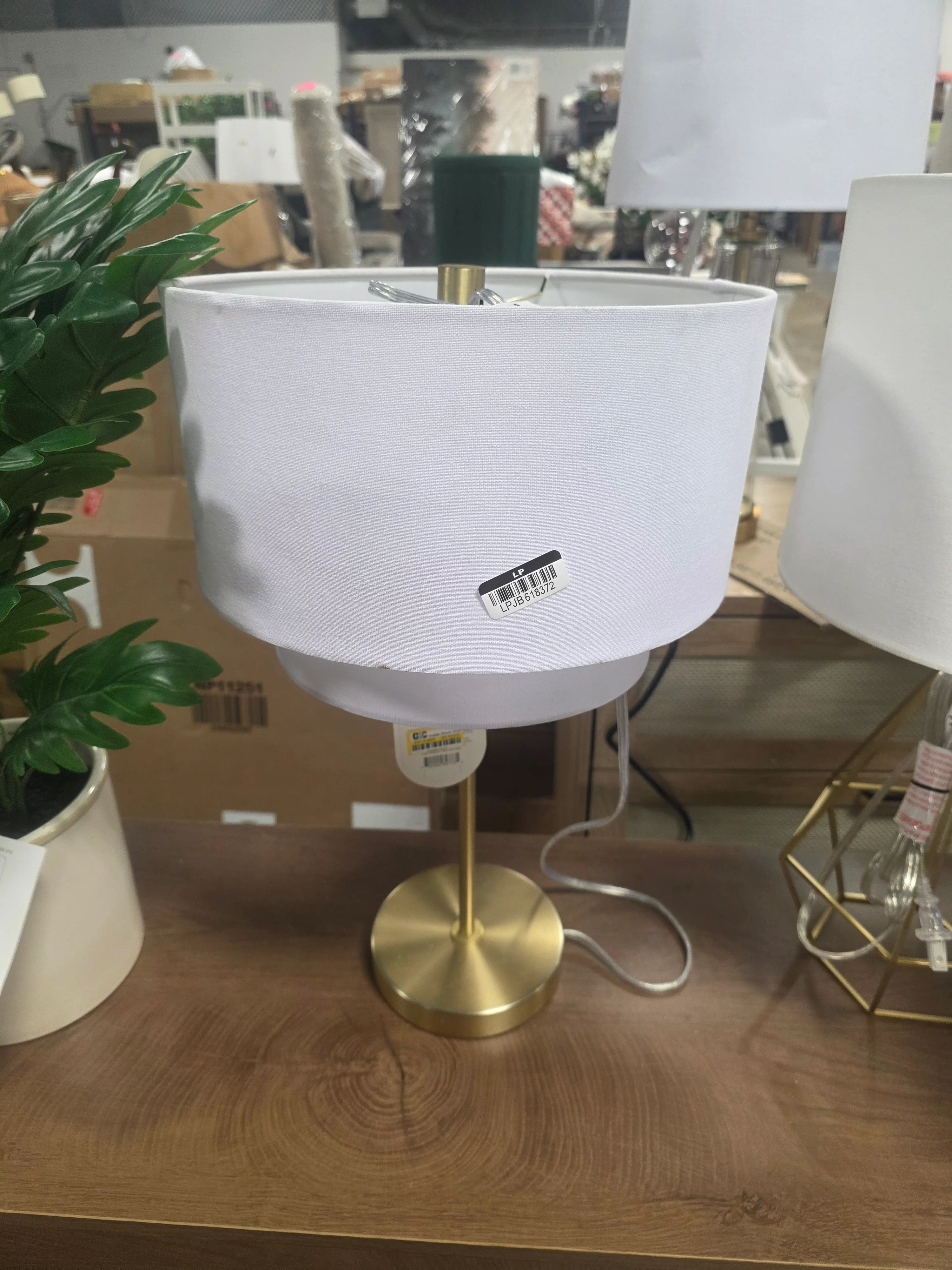 Double Shade Knurled Collection Table Lamp Gold - Threshold™ - SHOWROOM ITEM - Image 2