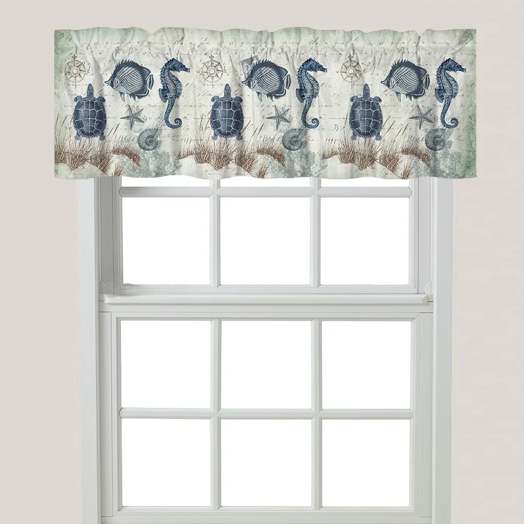 Dowding Seaside Postcard Window Valance By Laural Home