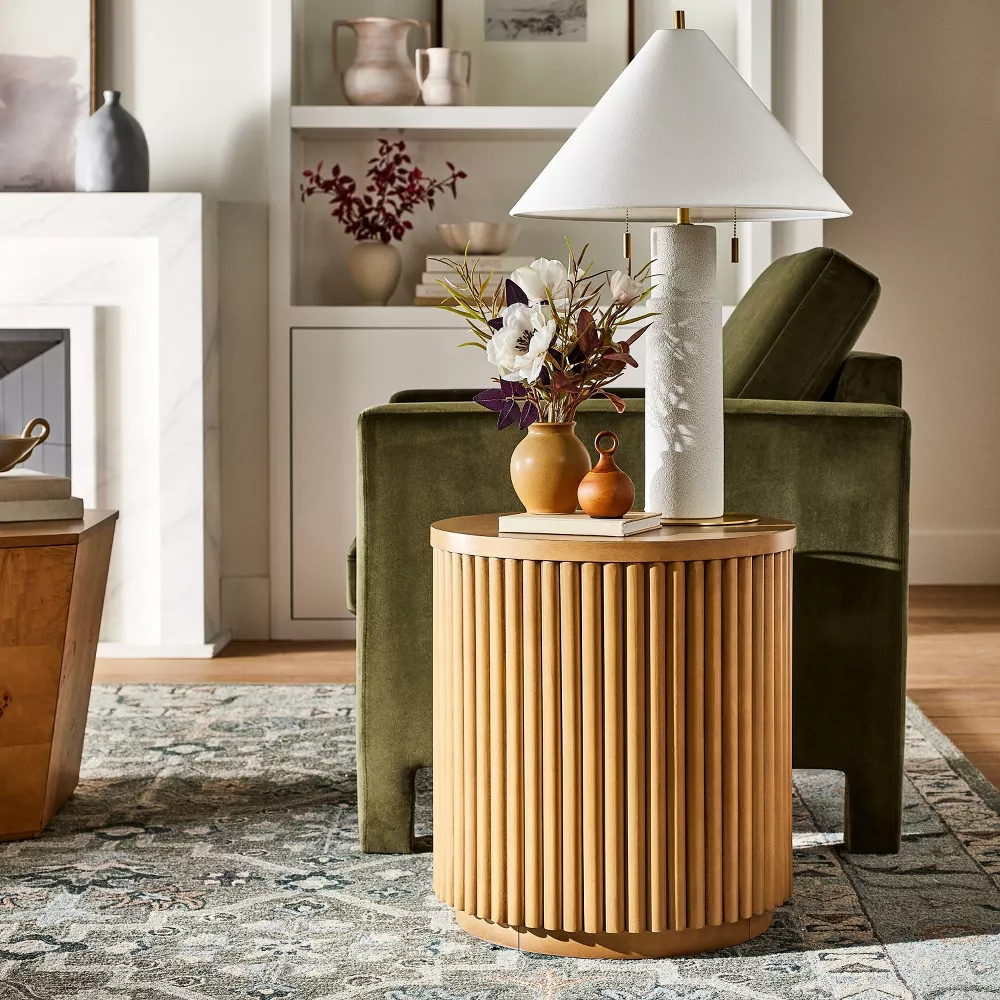 Dowel Accent Table Natural - Fully Assembled - Image 2