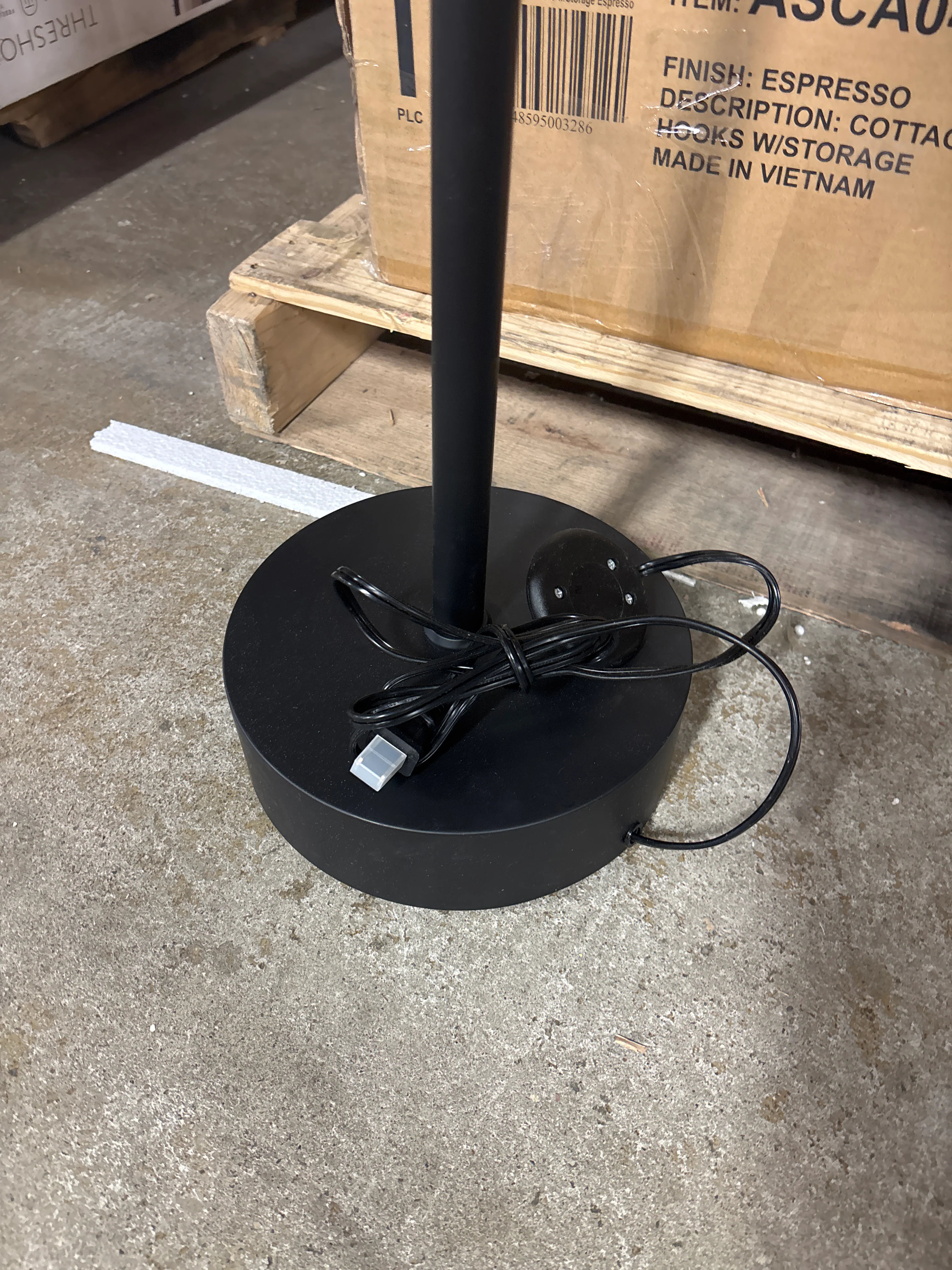 Downbridge Floor Lamp with Shade Black/Tan SHOWROOM ITEM - Image 4