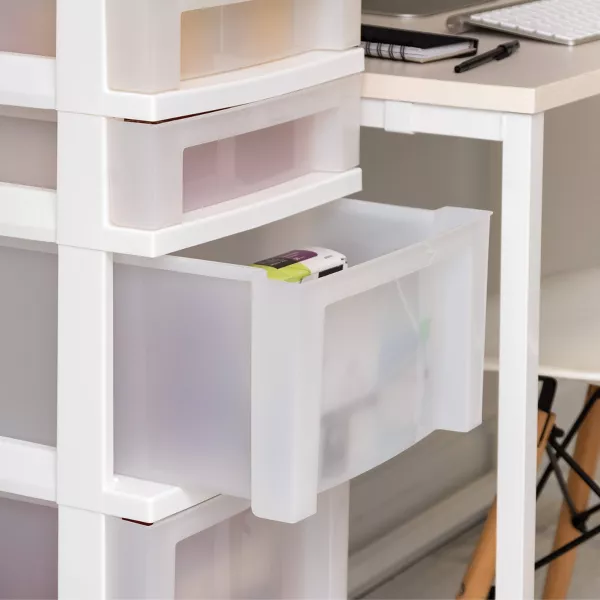 Drawer Storage Cart with Organizer Top - Image 2