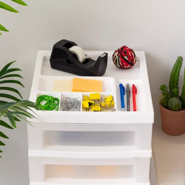 Drawer Storage Cart with Organizer Top - Image 4